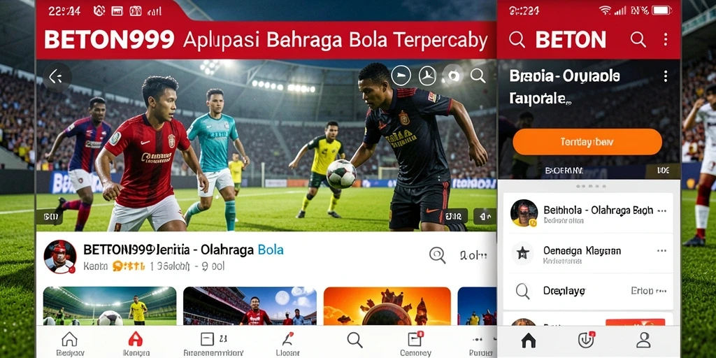 Tampilan antarmuka aplikasi BETON999 yang modern dan informatif.
