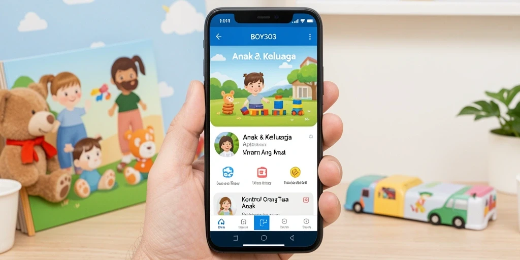 Antarmuka BOY303 yang sederhana dan mudah dipahami untuk kontrol orang tua anak.