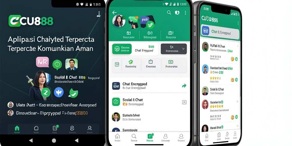 Antarmuka CU888 yang menarik dan fungsional untuk chat aman.