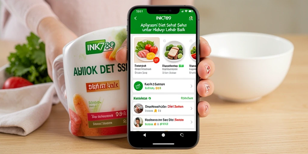 Antarmuka ramah pengguna dari aplikasi Diet Sehat INK789.