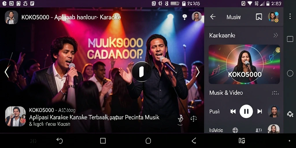 Antarmuka KOKO5000 dengan berbagai pilihan lagu Karaoke.