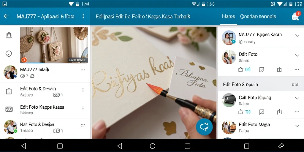 Screenshot antarmuka MAJ777 yang menampilkan fitur Edit Foto Kertas Kaca.