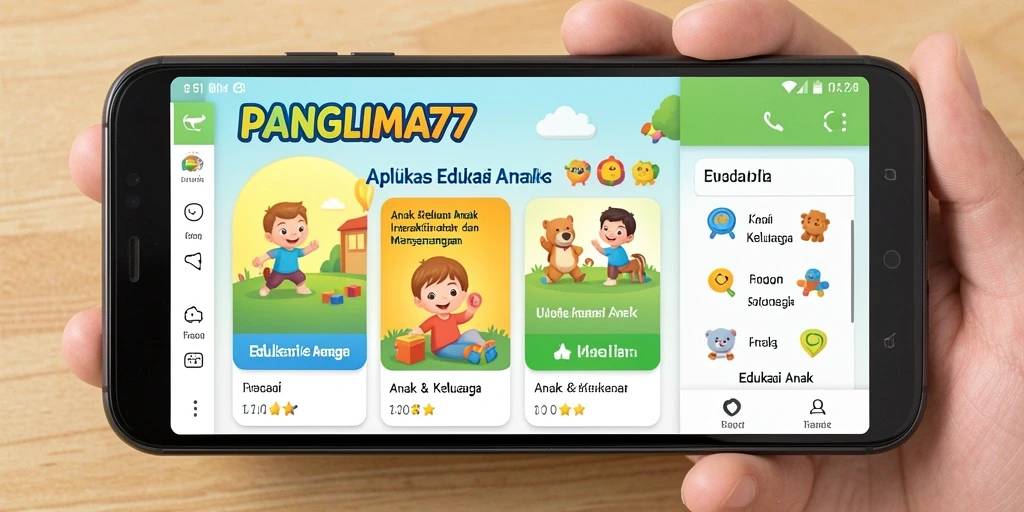 Antarmuka aplikasi Edukasi Anak yang interaktif dan menyenangkan.