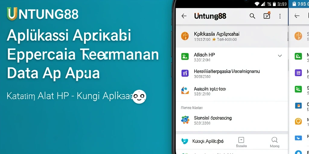 Antarmuka aplikasi UNTUNG88 dengan fitur penguncian yang menarik