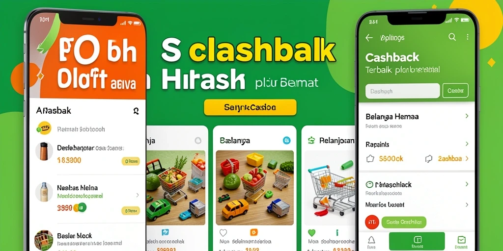 Tampilan antarmuka V07 yang mudah digunakan untuk cashback belanja.